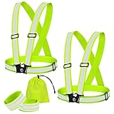 toptrek Reflektorweste, Warnweste Kit mit 2 Reflektoren Kleidung 2 Armbänder,...