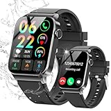 VKROBAG Smartwatch Damen Herren mit Telefonfunktion, 1.85' Zoll Touchscreen Fitnessuhr,...
