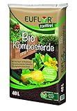 Euflor Bio Komposterde torffrei 40 L Sack, zur Aufbesserung und Anreicherung von Allen...