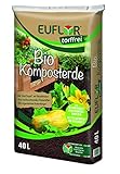Euflor Bio Komposterde torffrei 40 L Sack, zur Aufbesserung und Anreicherung von Allen...