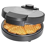 Clatronic® Waffeleisen | mit Ø 18cm antihaftbeschichteter Backfläche |...