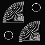 ILantule 100 Stück Nail Art Tips Ring Stick,Nagelspitzen Nagel Display,Display...