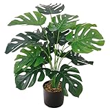 Vmhkjo Monstera Kunstpflanze Groß,75cm Hoch 18 Zweige Kunstpflanze Splitphilo...