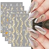 9 Blatt Nagelsticker Französischer Spitzenmarmor Nagelaufkleber Selbstklebend...
