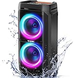W-KING 240W Max Bluetooth Lautsprecher, 115dB Tiefer Bass, 2×13,5 cm Subwoofer, IPX6...