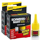 HG POWER GLUE MINIs 2+1* Die Schweißnaht aus der Flasche - Profi-Reparatur-Kleber-Set...