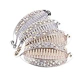 JIHUOO 4 Stücke Strass Bananenspange Haar Klaue Pferdeschwanz Halter Clip...