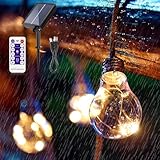 Bogseth Lichterkette Außen Solar,20 LED 7.6M Solar Lichterkette Aussen Mit...
