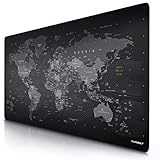 Titanwolf - Übergröße Mauspad 1200x600mm Weltkarte XXXL Mousepad groß mit...