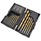 Amazon Basics Bohrer-Set aus Hochgeschwindigkeitsstahl für Metall, Holz und...