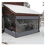 Outdoor-Pavillon-Vorhänge, PVC, transparent, wasserdicht, mit Ösen, anpassbare Größe...