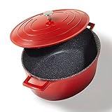 Stoneline Bräter Induktion 32 cm, 6,6 L, Bräter mit Deckel, Aluguss beschichteter Topf...