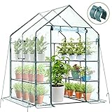 Ohuhu Gewächshaus Foliengewächshaus Winterfest Tomatenhaus mit Verbesserte Transparente...