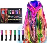 Haar Kreide Kamm 6 Farben temporäre Haarfärbemittel Marker Geschenke für...