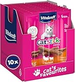 Vitakraft Cat Stick Classic, Katzensnack, fleischige Mini-Sticks, mit Truthahn...