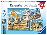 Ravensburger Kinderpuzzle - 09226 Große Baufahrzeuge - Puzzle für Kinder ab 5 Jahren,...