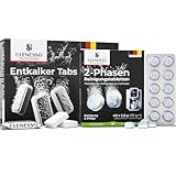 CLENESSO Power Pflegeset 2 Phasen Reinigungstabletten (40 Stück) + Entkalkungstabletten...