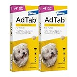 AdTab Sparset: Doppelpack Hunde Zecken- und Flohschutz ( 2,5 bis 5,5 kg), Kautablette...