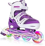 JIFAR Inliner Für Kinder Verstellbare Inline Skates mit Beleuchteten Rädern Rollschuhe...