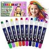 10 Farben Haarkreide für Kinder Mädchen,Temporäre Haarfärbe-Stifte...