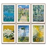 Claude Monet Poster Set Kunst Wanddeko Klassische Bilder Schlafzimmer Deko...