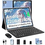ZIOVO Tablet 10 Zoll Android 14 mit 22GB RAM+128GB ROM(TF 1TB), 5G WLAN,...