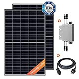 Balkonkraftwerk 830 W / 600 W Photovoltaik Solaranlage Steckerfertig WiFi Smarte...