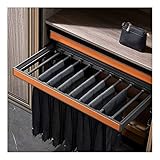 Verstellbare ausziehbare Hosenablage mit Puffersystem, Schieberschrank für Jeans, Schals...