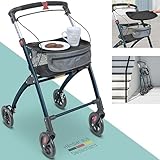 maxVitalis Wohnungsrollator 54cm breit, faltbar und leicht, inkl. Tablett &...