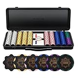 SLOWPLAY Nash 14g Ton Pokerchips-Set für Texas Hold’em, 500 STK [mit Werten]...