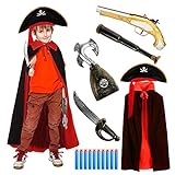 KADAYAYA Piratenkostüm für Kinder Piraten-Rollenspiel-Kits 7er Komplettset...