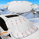 LULUETPUE Frontscheibenabdeckung Auto Faltbare Windschutzscheibenabdeckung mit Magnet...