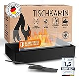 EDELFELD - Wärmender Tischkamin - Spektakuläres Tischfeuer für Indoor & Outdoor - Bio...