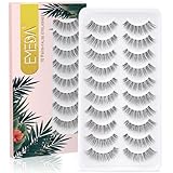 3D Falsche Wimpern 10 paare, natural fake lashes natürliche 3D kurze Wimpern...
