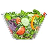 KONZEPT Salatschüssel aus Glas 25cm, Schüssel 3180ml, Glasschüssel für...