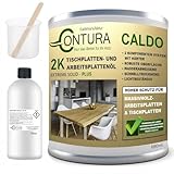 Contura 750ml. im Set Hartwachsöl 2K Arbeitsplattenöl Härter Holzöl Tische Theken Öl...