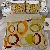 Qiwagu Braun Bettdecke 135x200 cm, Wende-Steppdecke mit Geometrie Muster, Super Weiche...