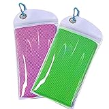 2 Pack Kühlhandtuch, 90 x 30cm Cooling Towel Cool Towel Set Kühlendes Microfaser...