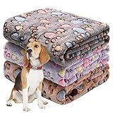 Awaytail 1 Packung 3 Hundedecke Flanell Decke für Mittelgroße Hunde,Hundedecke Waschbar...