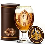 FAHIMEH Geburtstagsgeschenk für Papa, Bierglas mit Gravur, 330ml, für Vatertag...