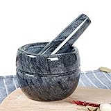 Marble Mortar and Pestle to Easily Grind Grains, Herbs, Spices and Add Depth and Flavor to...