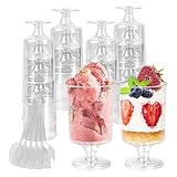 LANSKYLAN 50 Stück Dessertbecher Plastik 100ml Desserttassen Dessert Becher...