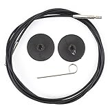 KnitPro Strickkabel mit Stecker, Kunststoff, Black, 126cm