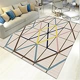 RUGMRZ Sitzecke Wohnzimmer Teppich Geometrische Minimalistische Wohnzimmerdekoration,...