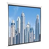 Amazon Basics – Projektor-Leinwand, 113 Zoll (287 cm), manuell ausziehbares Rollo, 4K/8K...