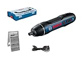 Bosch Professional Akkuschrauber Bosch GO (inkl. 25-tlg. Bit-Set, USB-Ladekabel, Ohne...