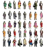VICDUEKG 40 PCS Modell Figuren Verschieden stehende Figuren Passanten Spur H0...