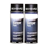 2 Spraydosen Stoßstangenlack Bumperlack schwarz Speziallack für Kunststoffstoßstangen...