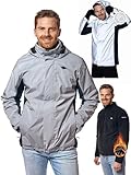 Valkental - Reflektierende & Wasserdichte 3in1 Jacke Herren [Fleece Zipp-In &...
