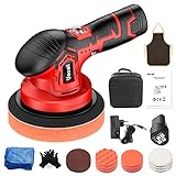 Uaoaii Mini Poliermaschine Akku Auto Poliermaschine mit 2 x 2.0Ah Akku Polierer Exzenter...